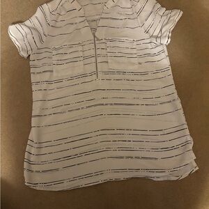 Apt. 9 Black and White Striped Blouse